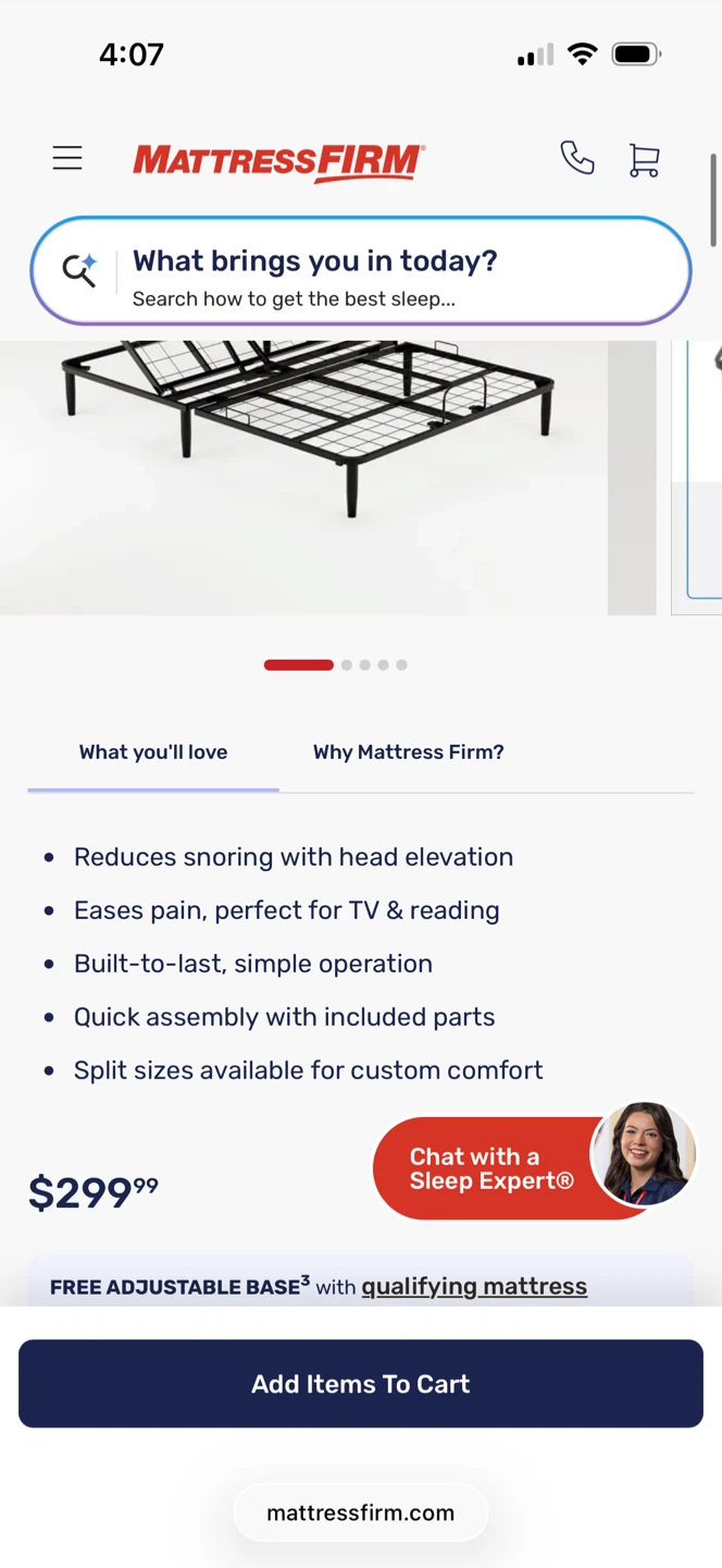 Full Mattress & Adjustable Frame - photo 5