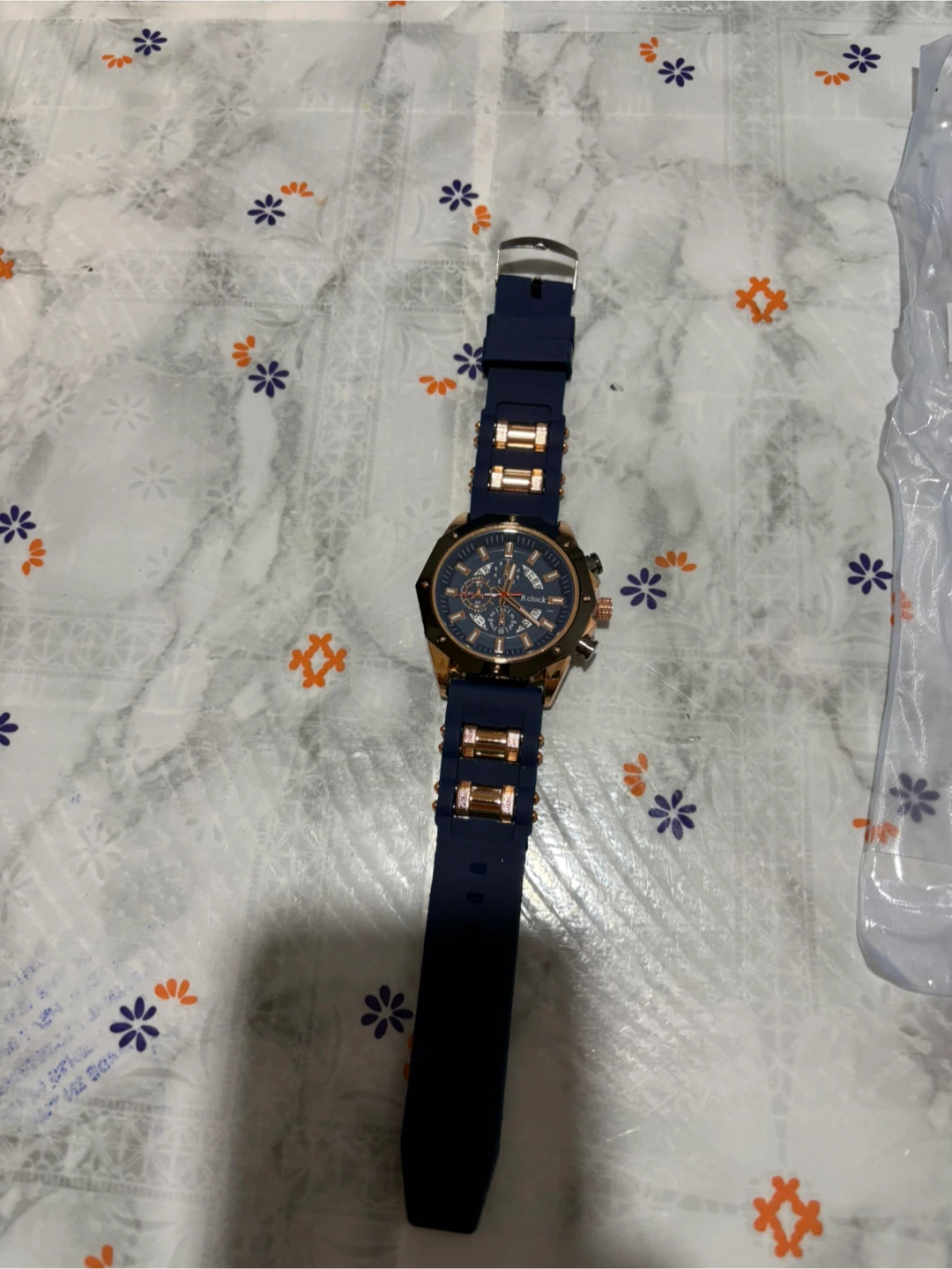 Men’s Watch – Blue/Gold Stylish Design – New, No box - photo 4