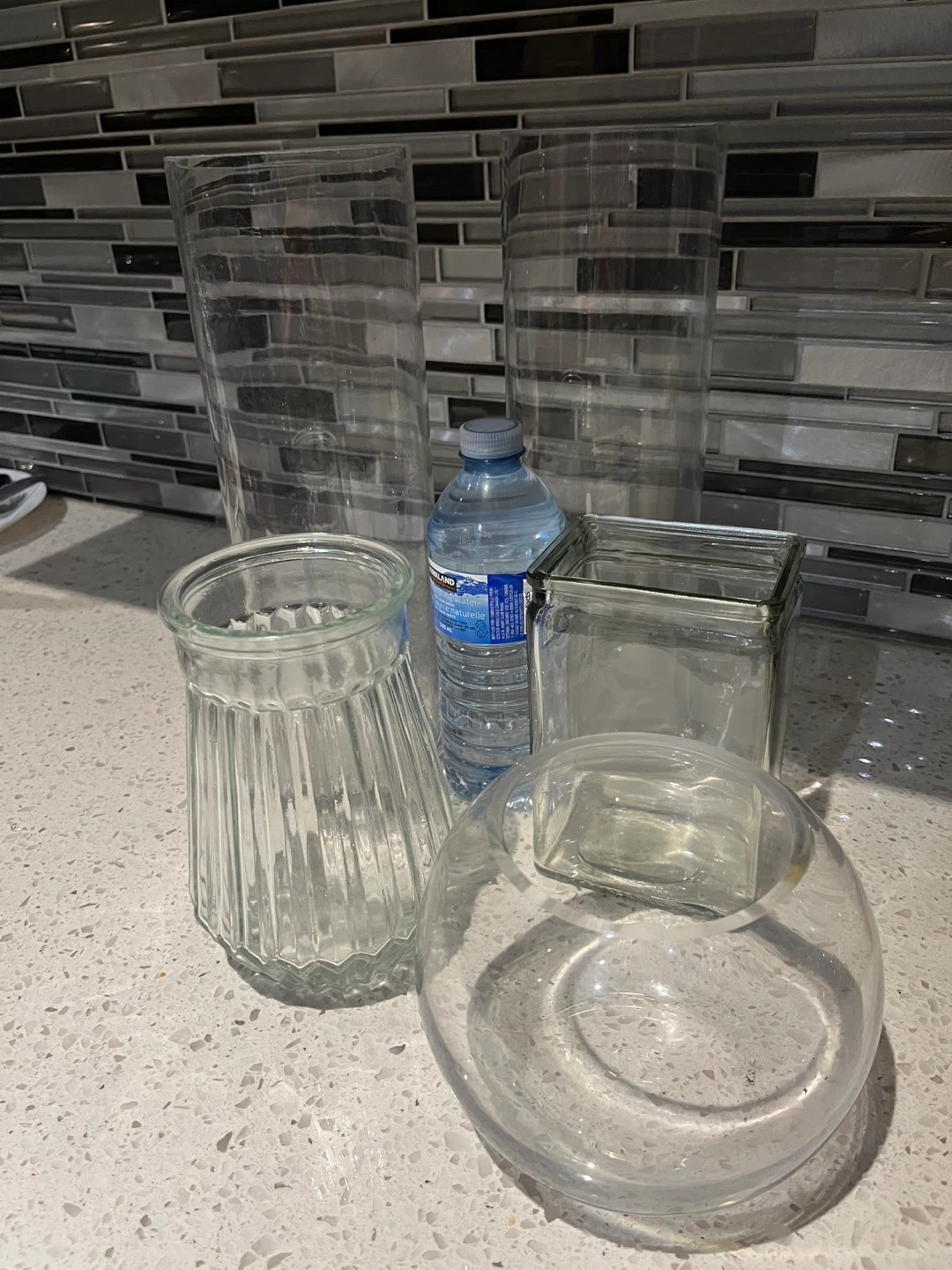 Assorted Clear Glass Vases - Set of 5 - photo 2