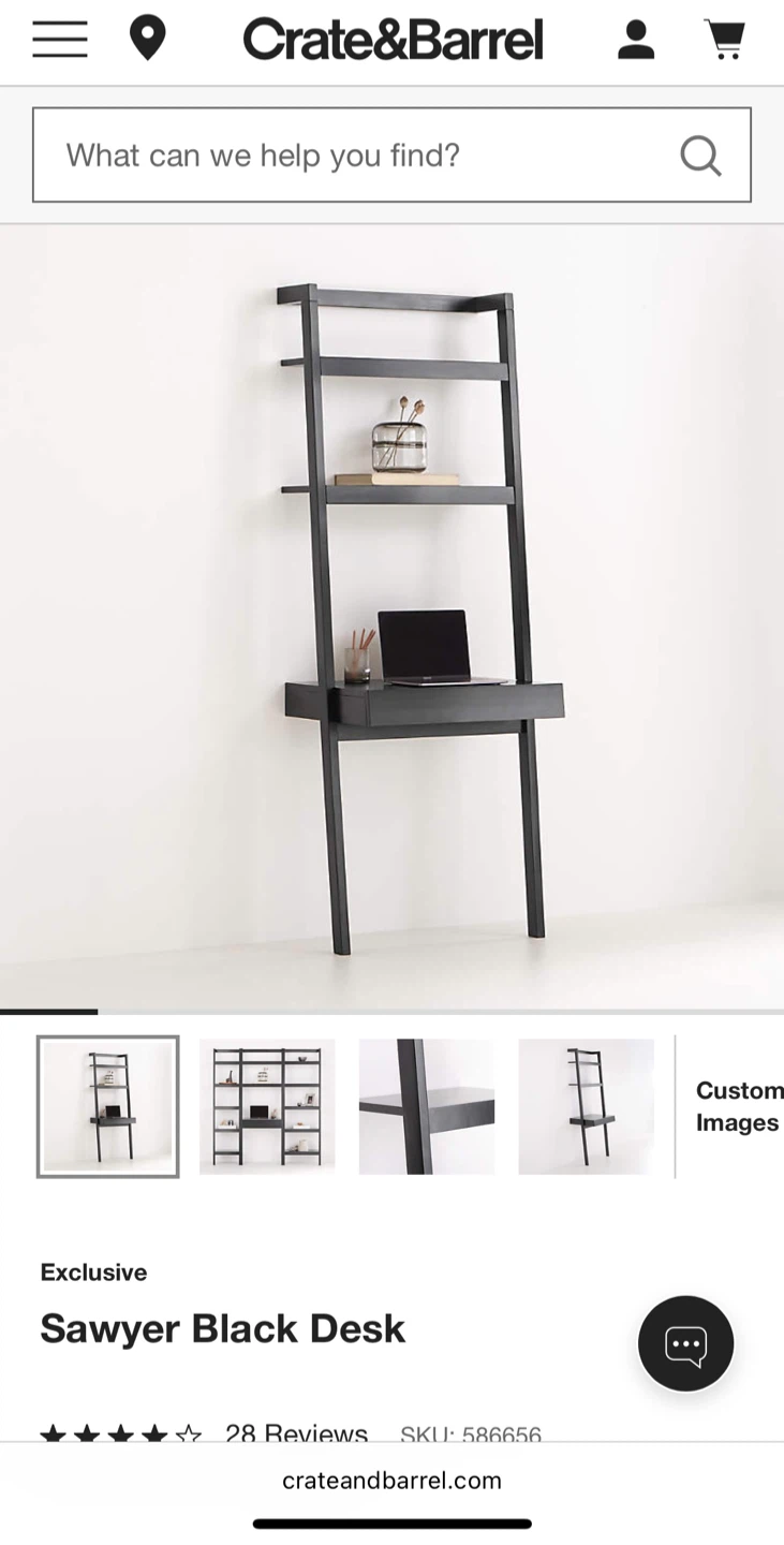Crate & Barrel Sawyer  Brown Desk ladder - photo 2