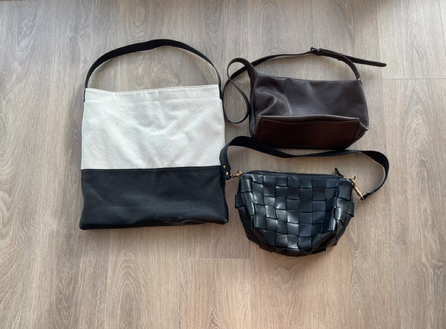 leather tote bag, canvas bag - photo 2