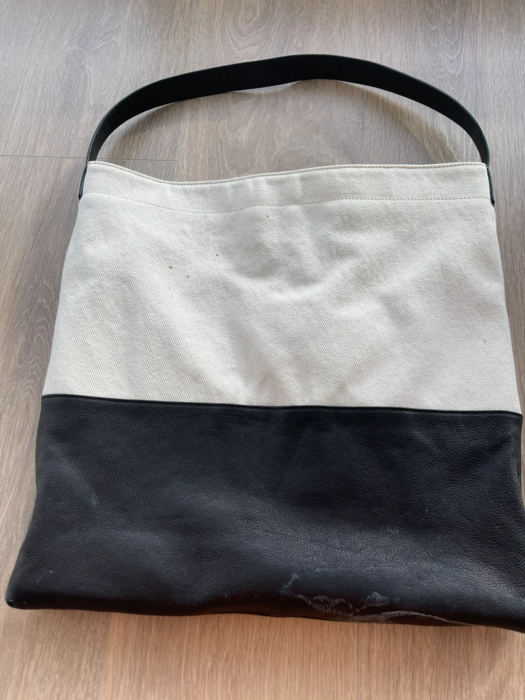 leather tote bag, canvas bag - photo 3