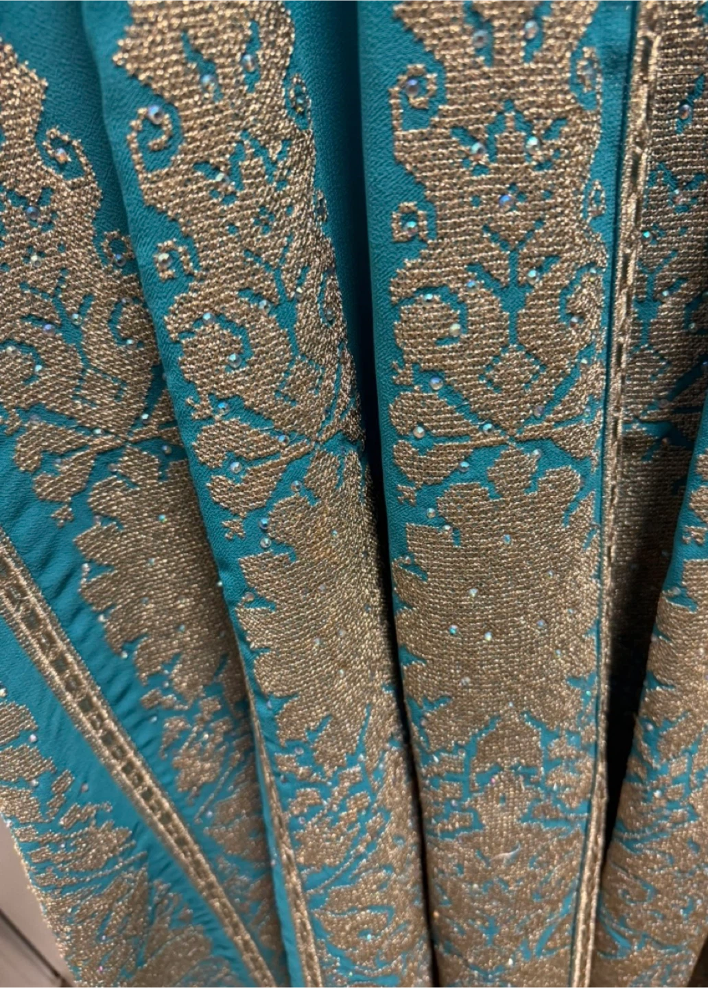 Teal Embroidered Maxi Dress - photo 2