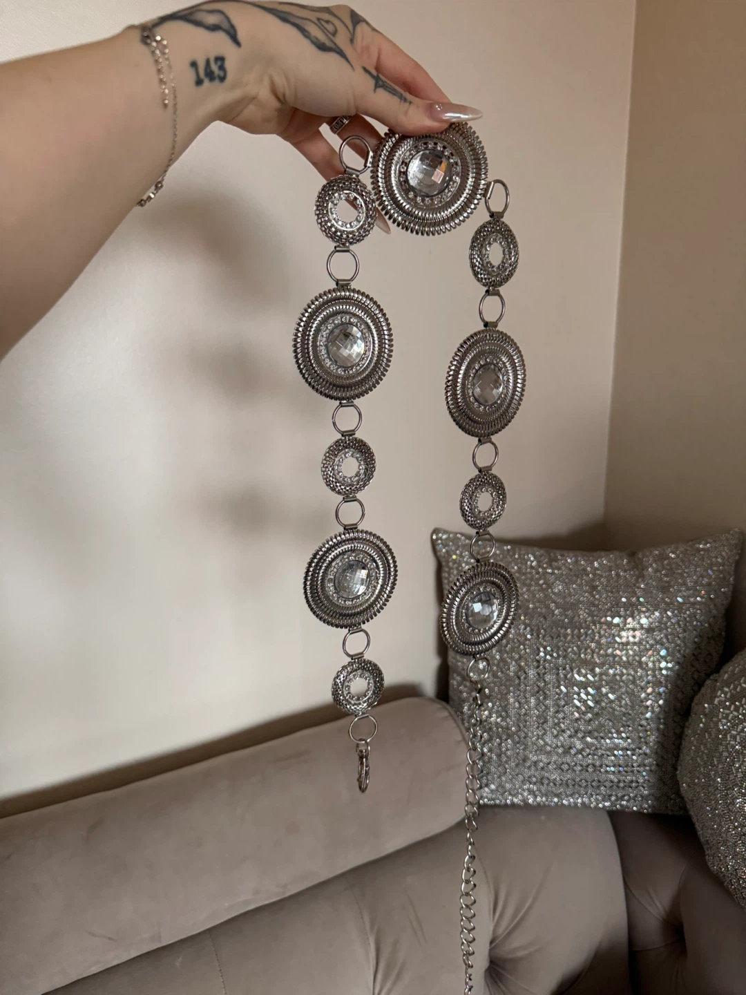 Silver Fashion Belt