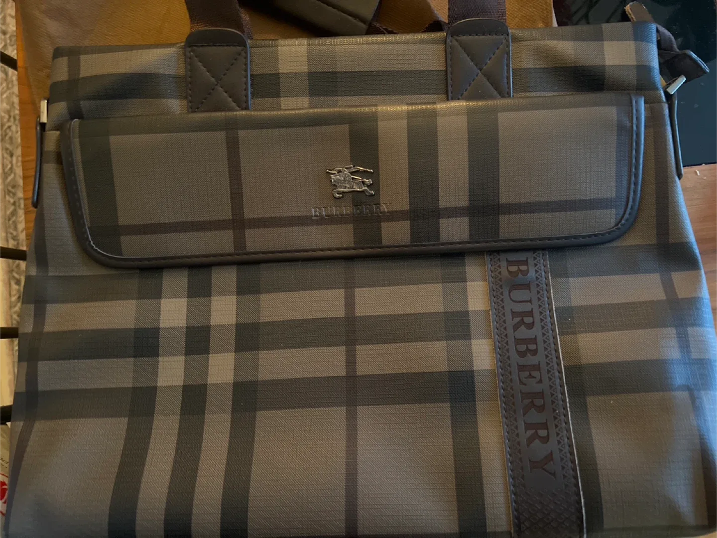 Burberry Plaid Tote Bag