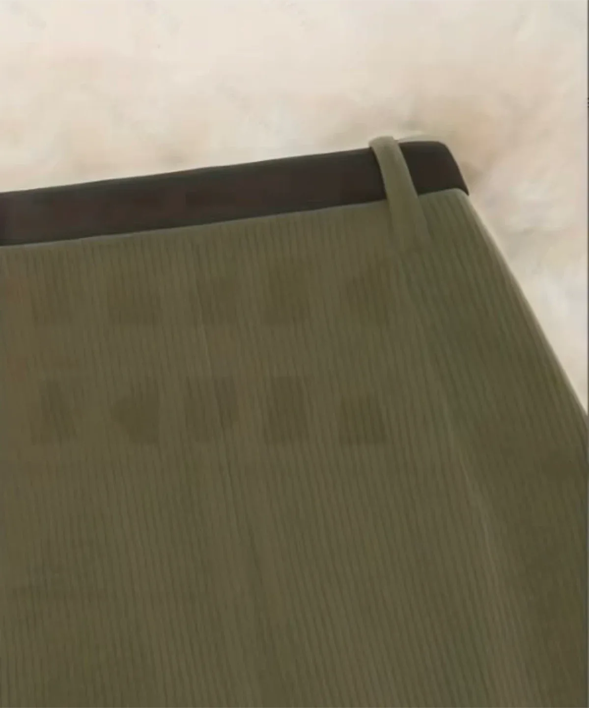 Corduroy Slit Skirt - Green image indicator(6)