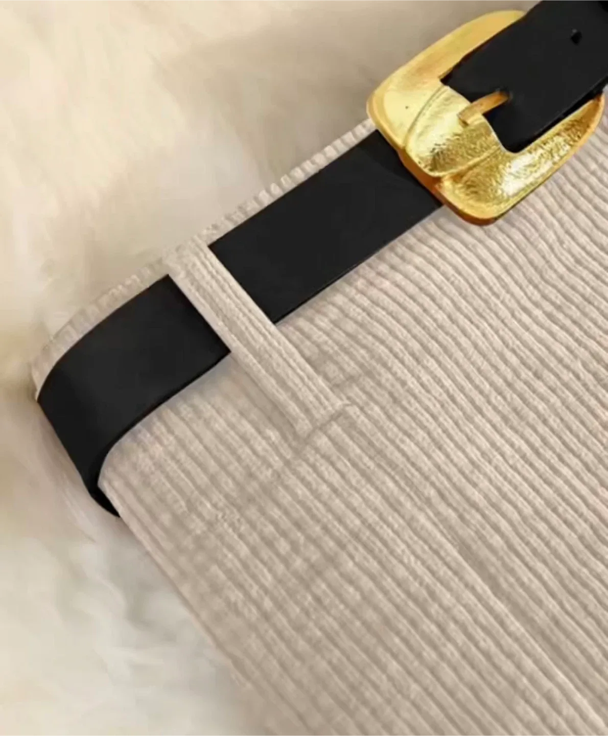 Corduroy Slit Skirt - Green image indicator(7)