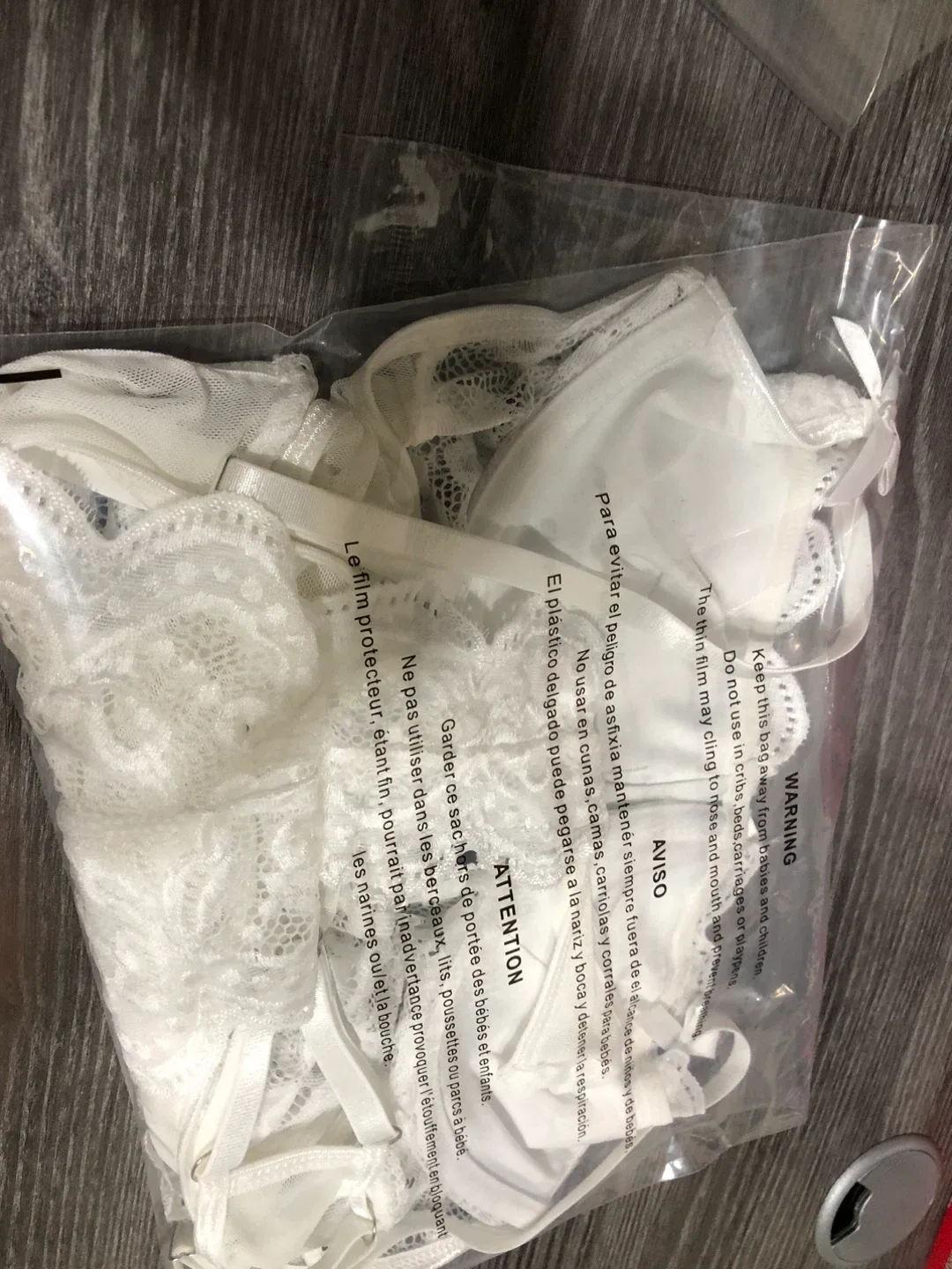 NEW-White Lace Lingerie  Size M image indicator(7)