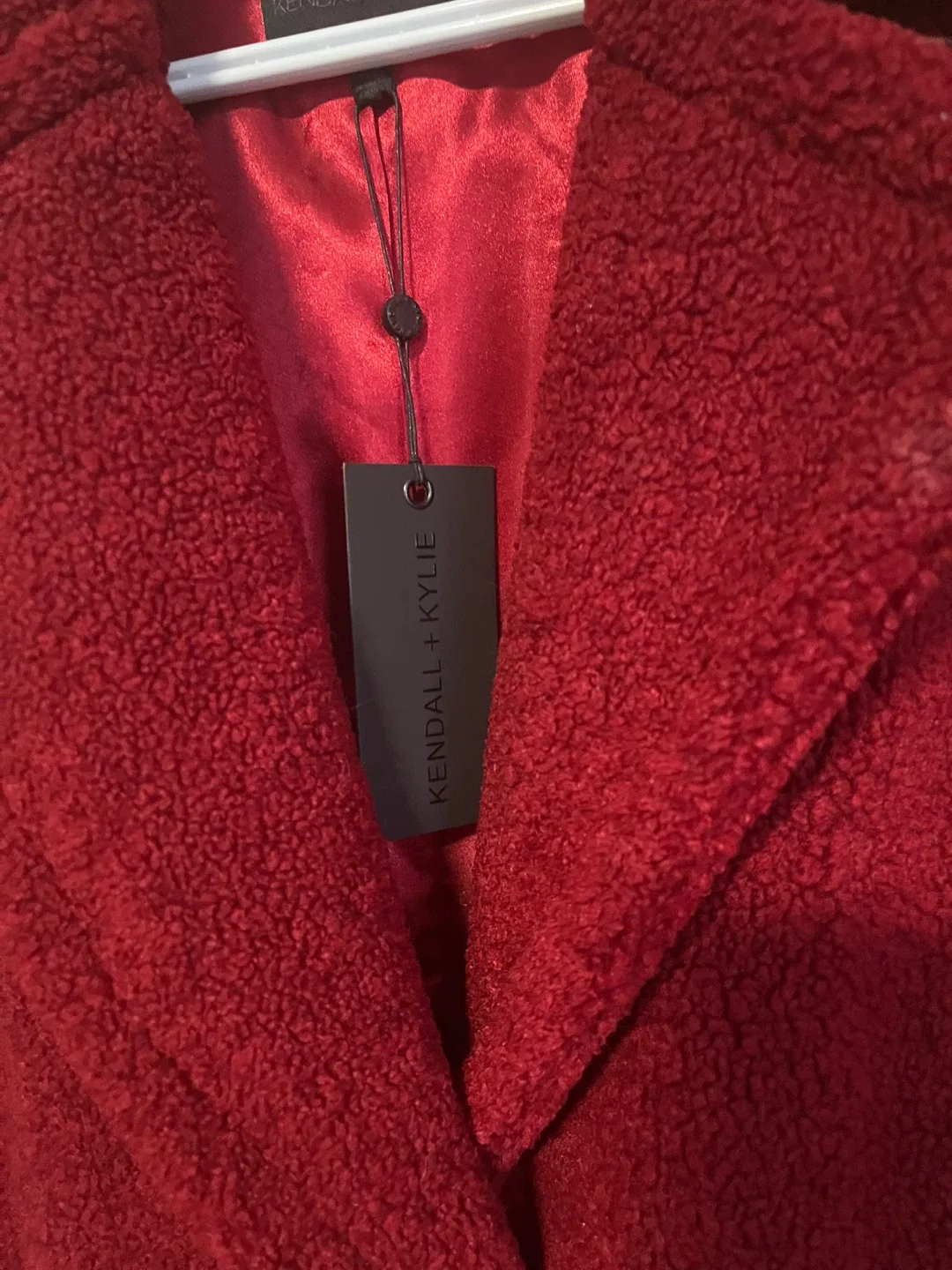 Kendall + Kylie Red Teddy Coat image indicator(2)