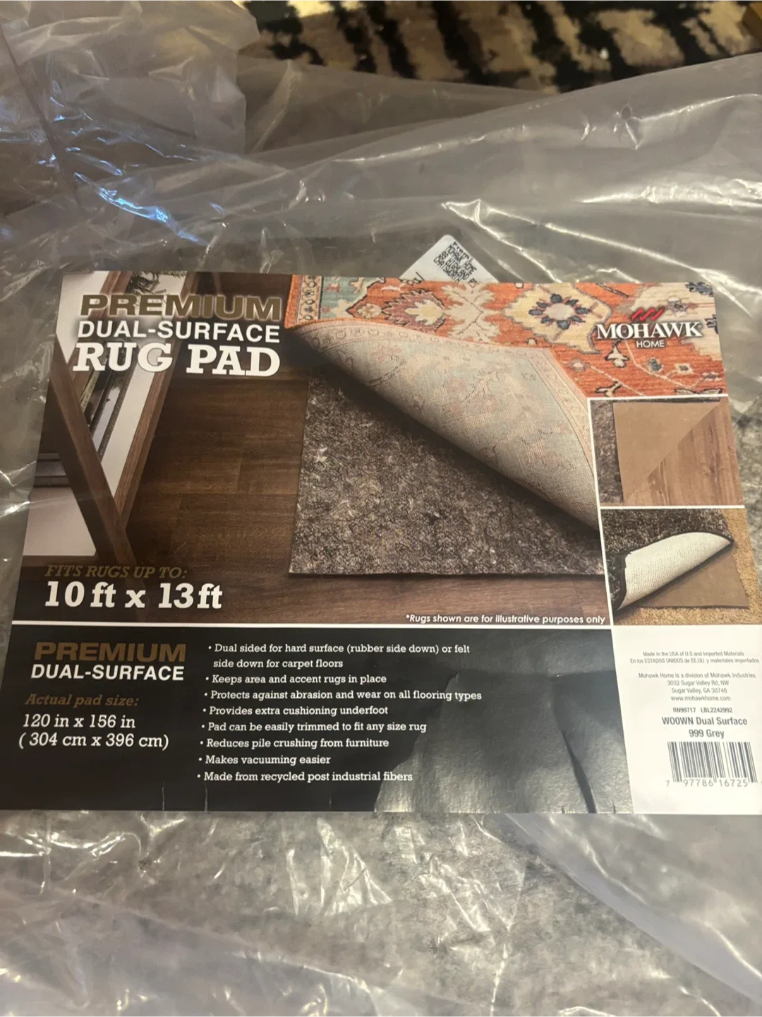 10x13 ft Dual Surface Rug Pad underlay image indicator(3)