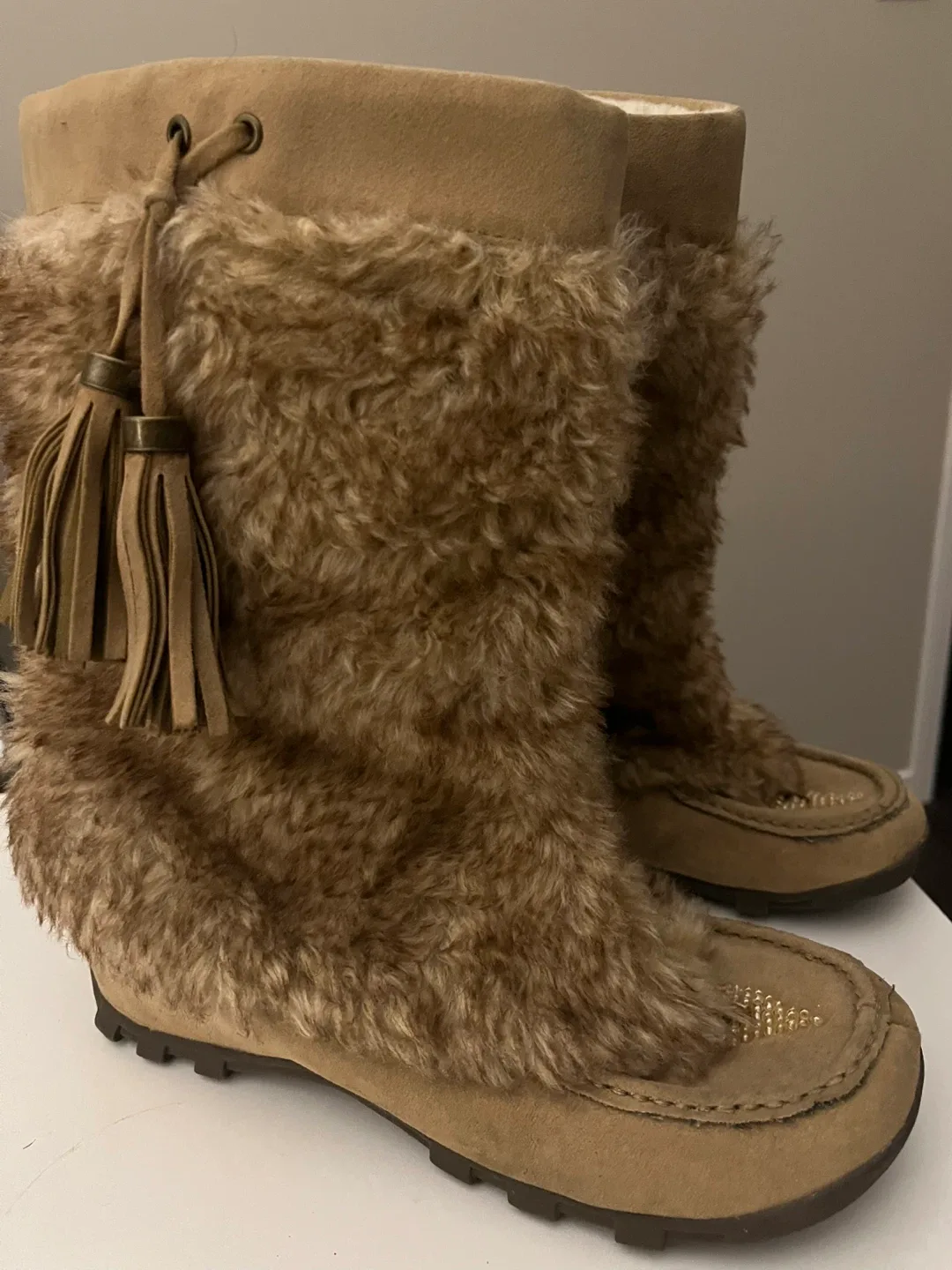 Brown Suede Winter Boots