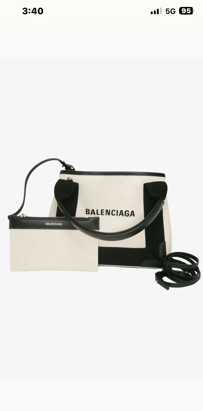 Balenciaga Black & White Tote Bag