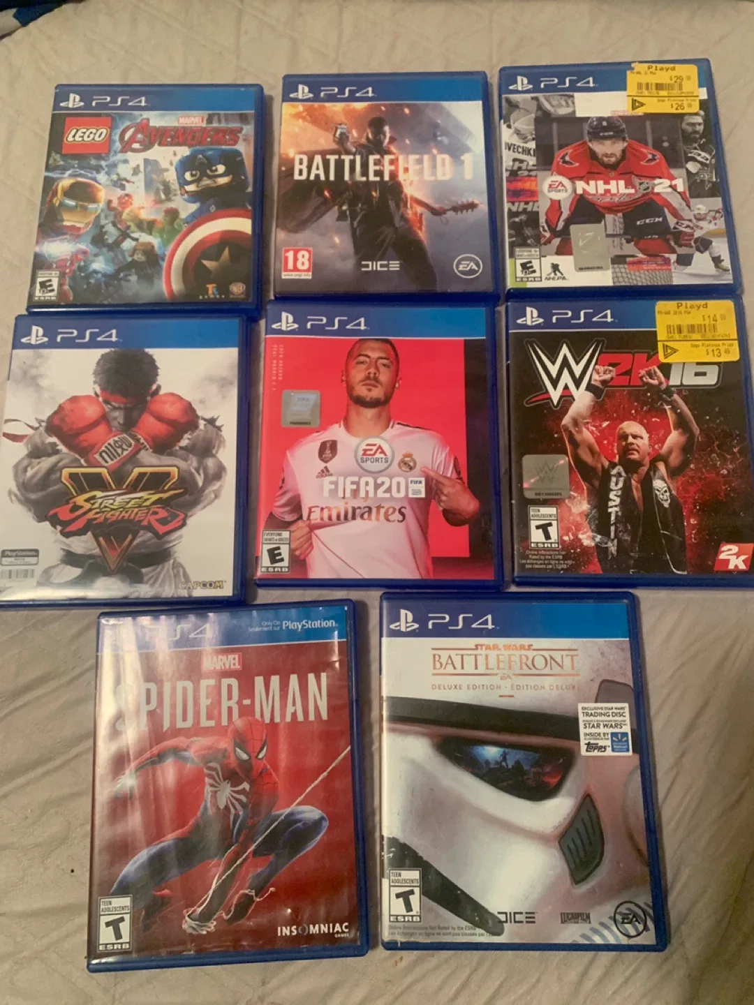 PS4 Games: Marvel, FIFA, Battlefield, WWE, NHL