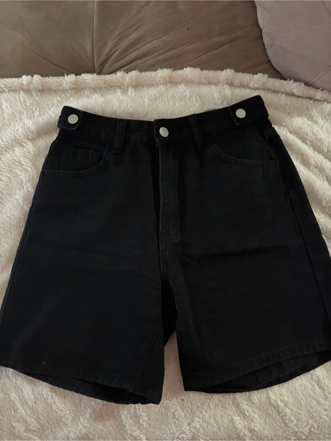 Shein Black Denim Shorts - Size 27