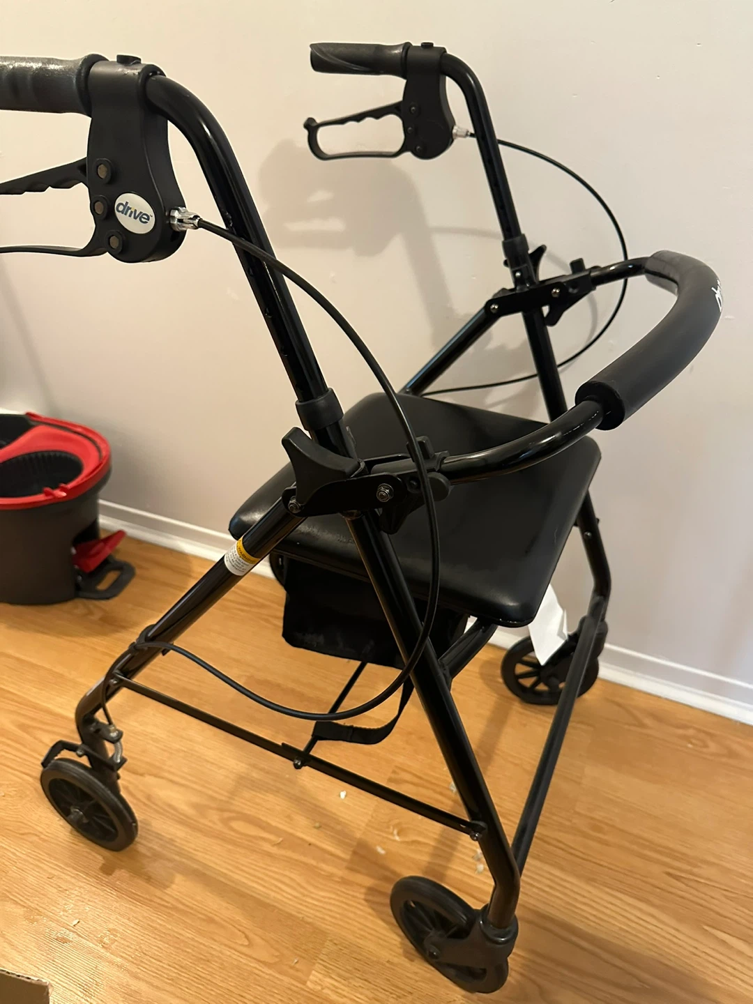 Drive Medical Walker with Seat - Black - photo 2