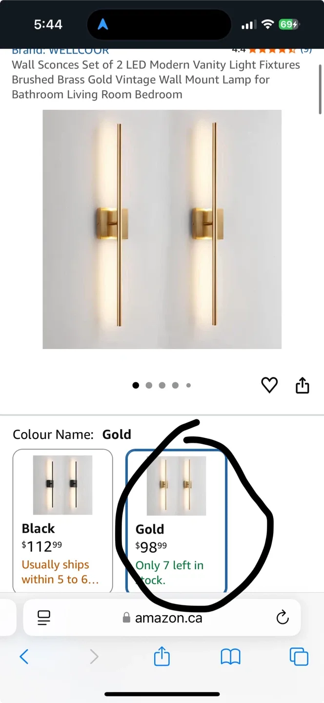 LED Wall Sconces Light (Set of 2) image indicator(2)