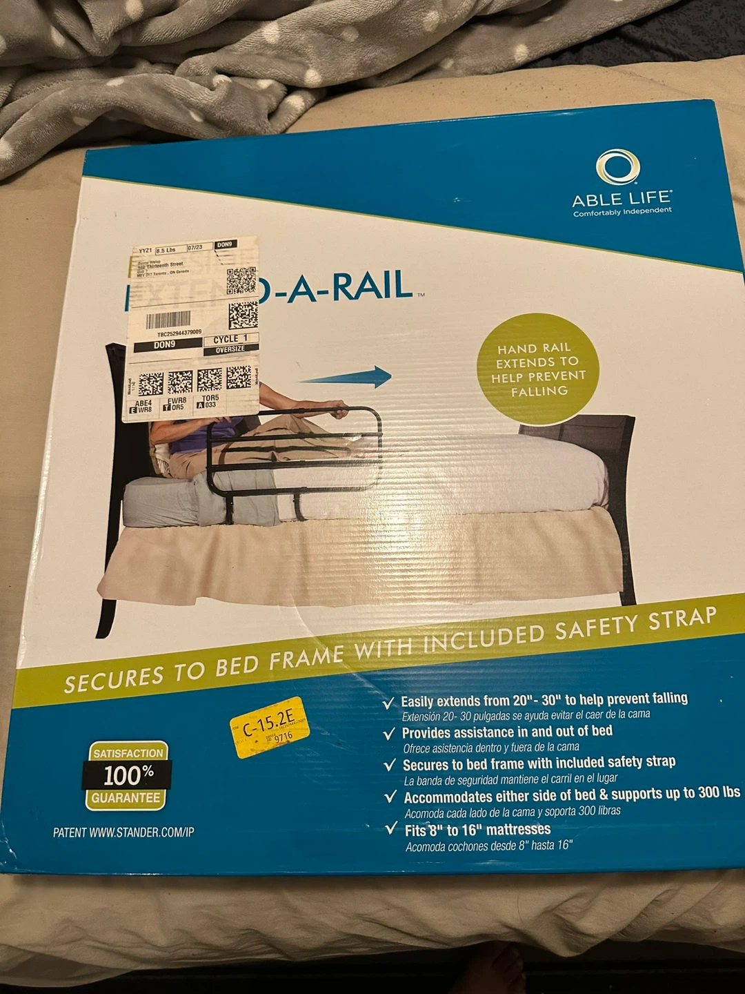 Able Life Bedside Extend-A-Rail - New in Box - photo 2