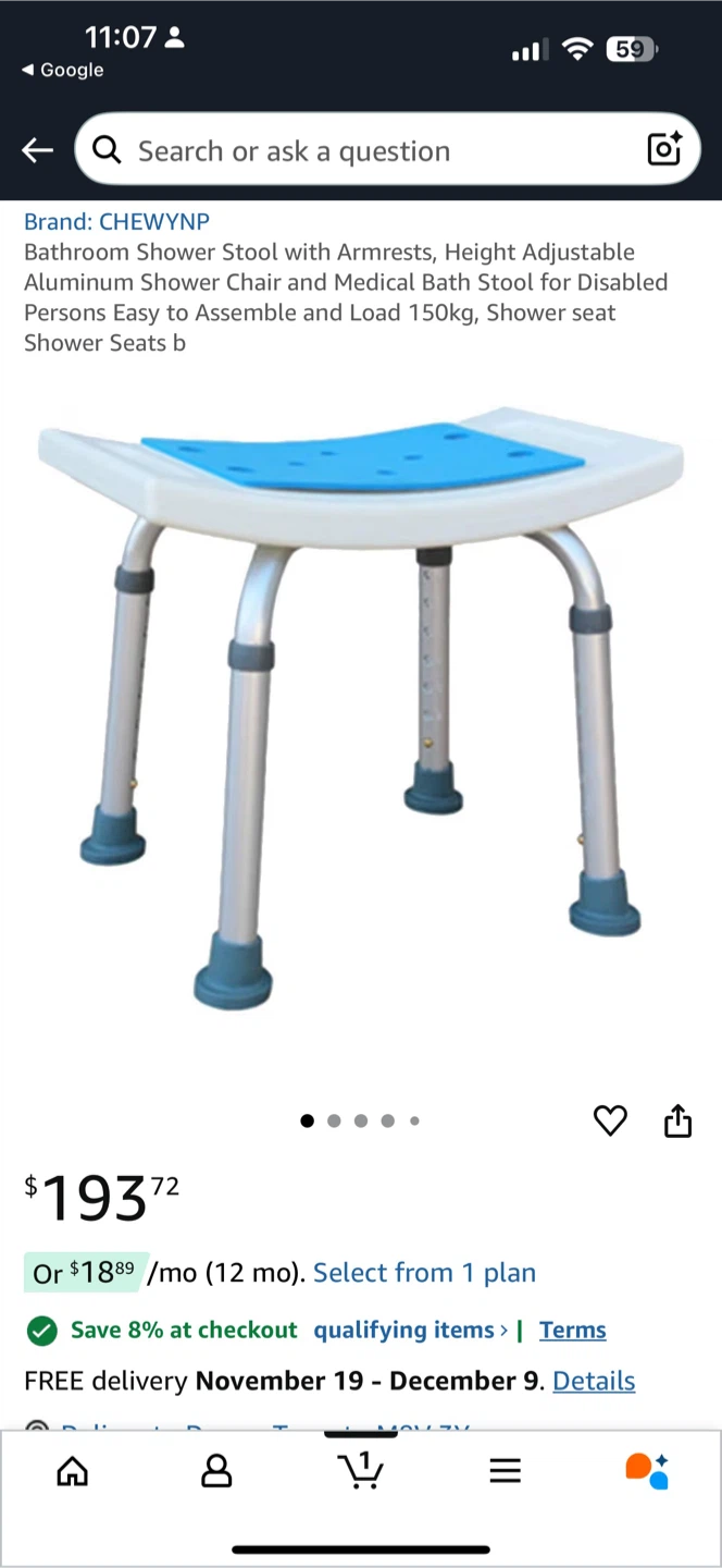 CHEWYNYP Aluminum Shower Chair - photo 2