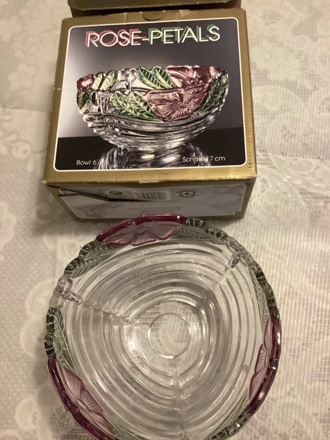 Rose-Petals Crystal Bowl 6/7cm