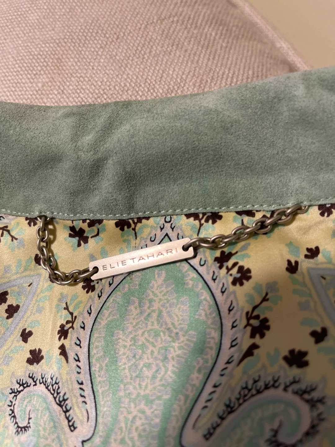 Elie Tahari Green Suede Jacket