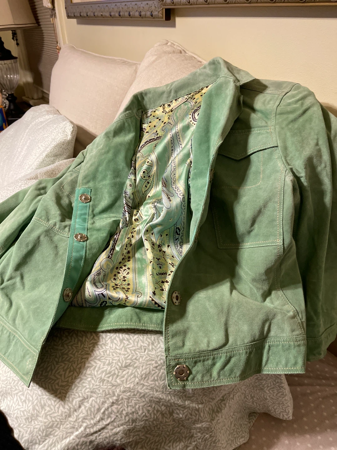 Elie Tahari Green Suede Jacket - photo 2