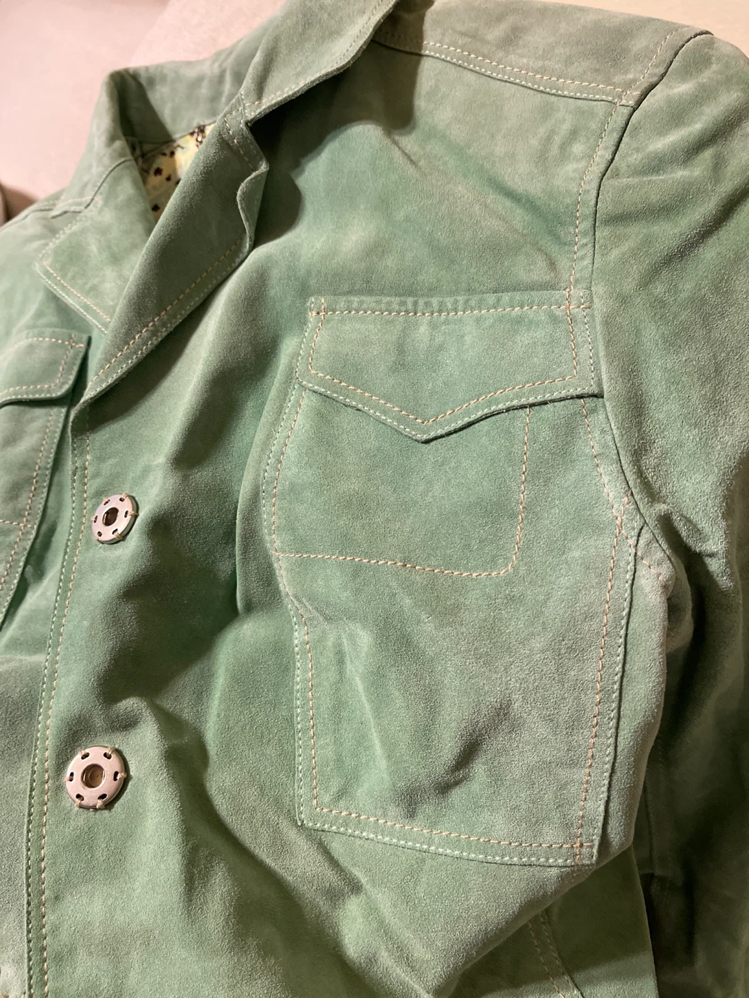 Elie Tahari Green Suede Jacket - photo 4