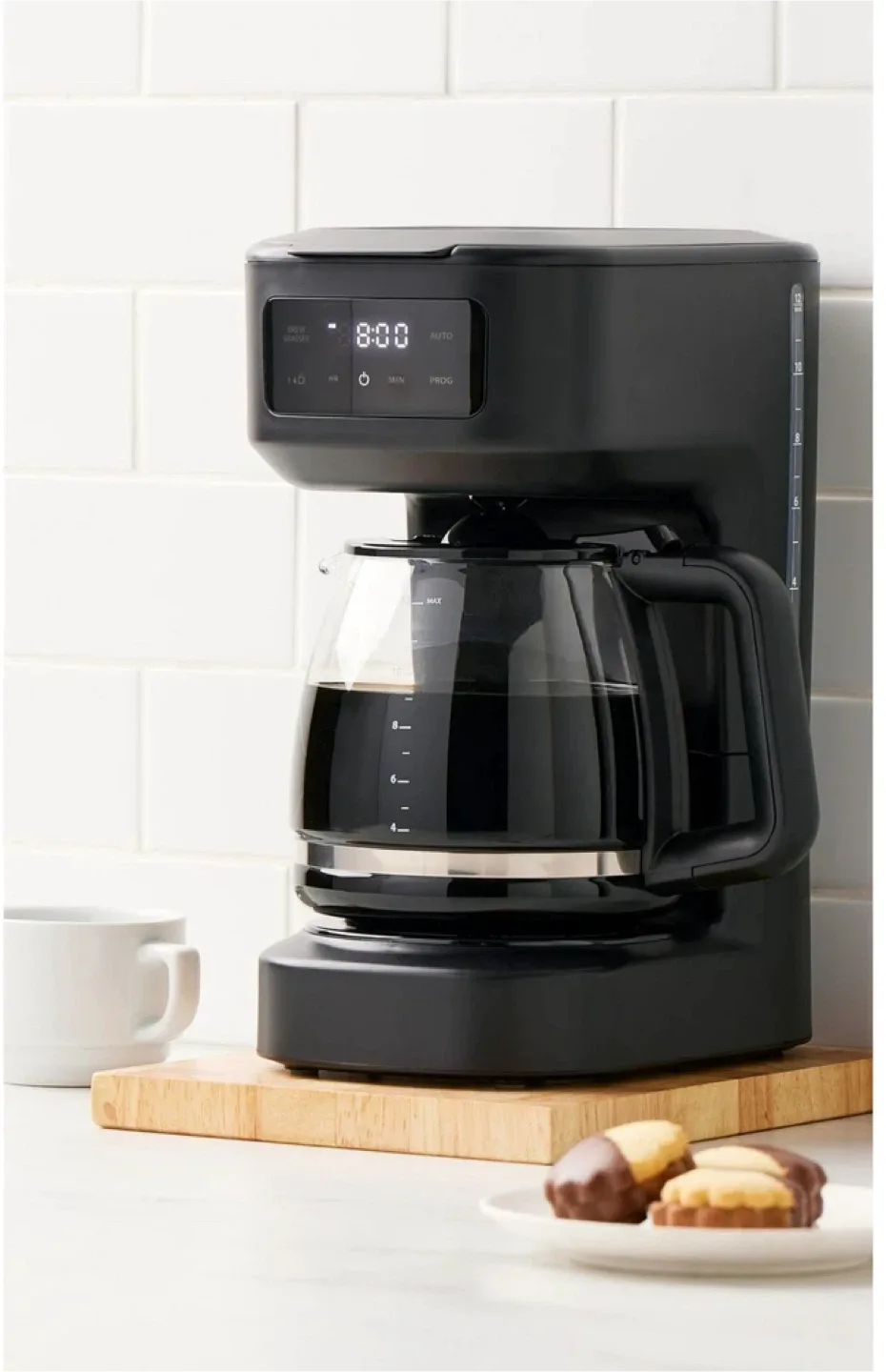 Mainstays Programmable Coffee Maker + Main Stays Glass Medium, image indicator(3)