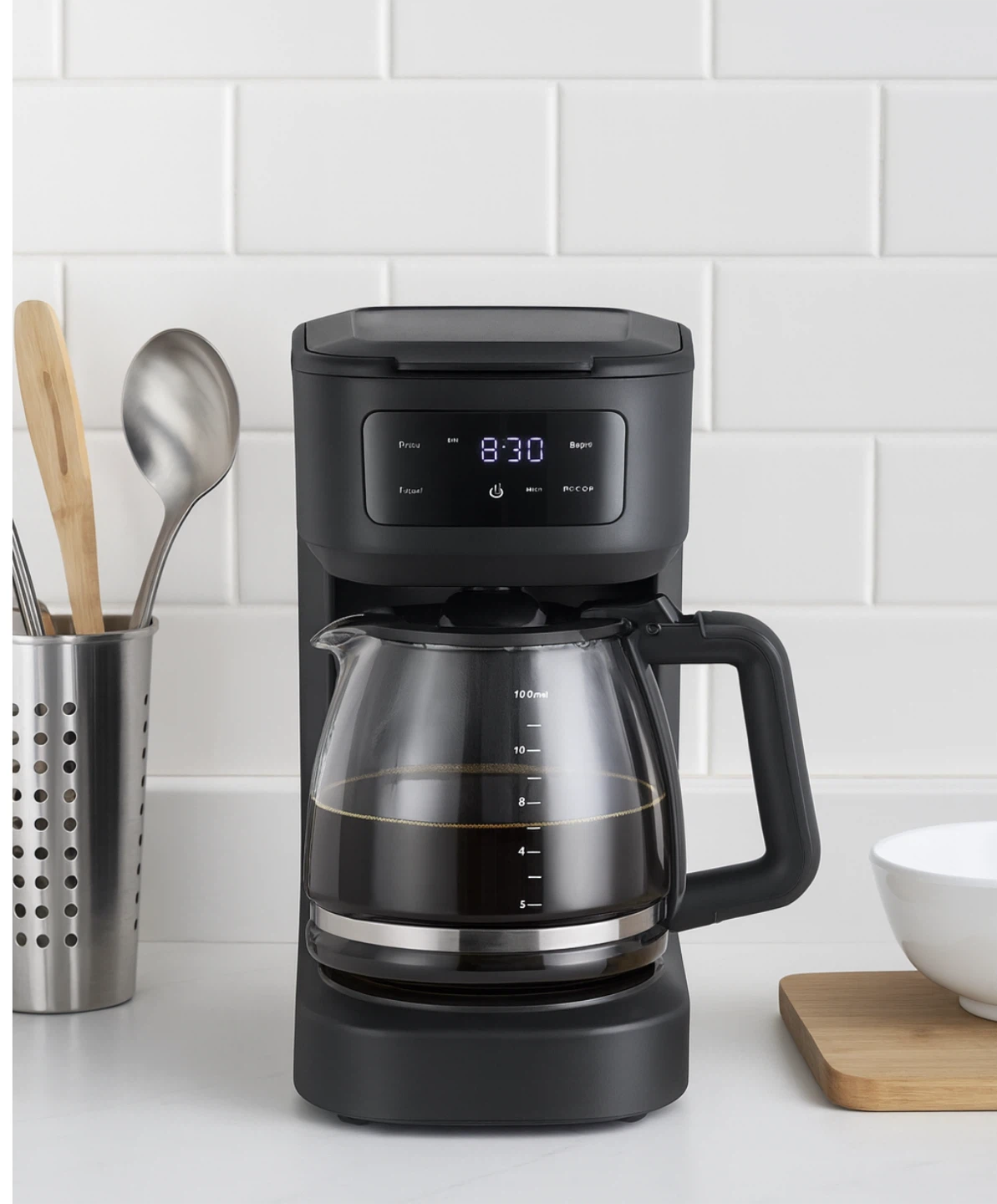 Mainstays Programmable Coffee Maker + Main Stays Glass Medium, - photo 2
