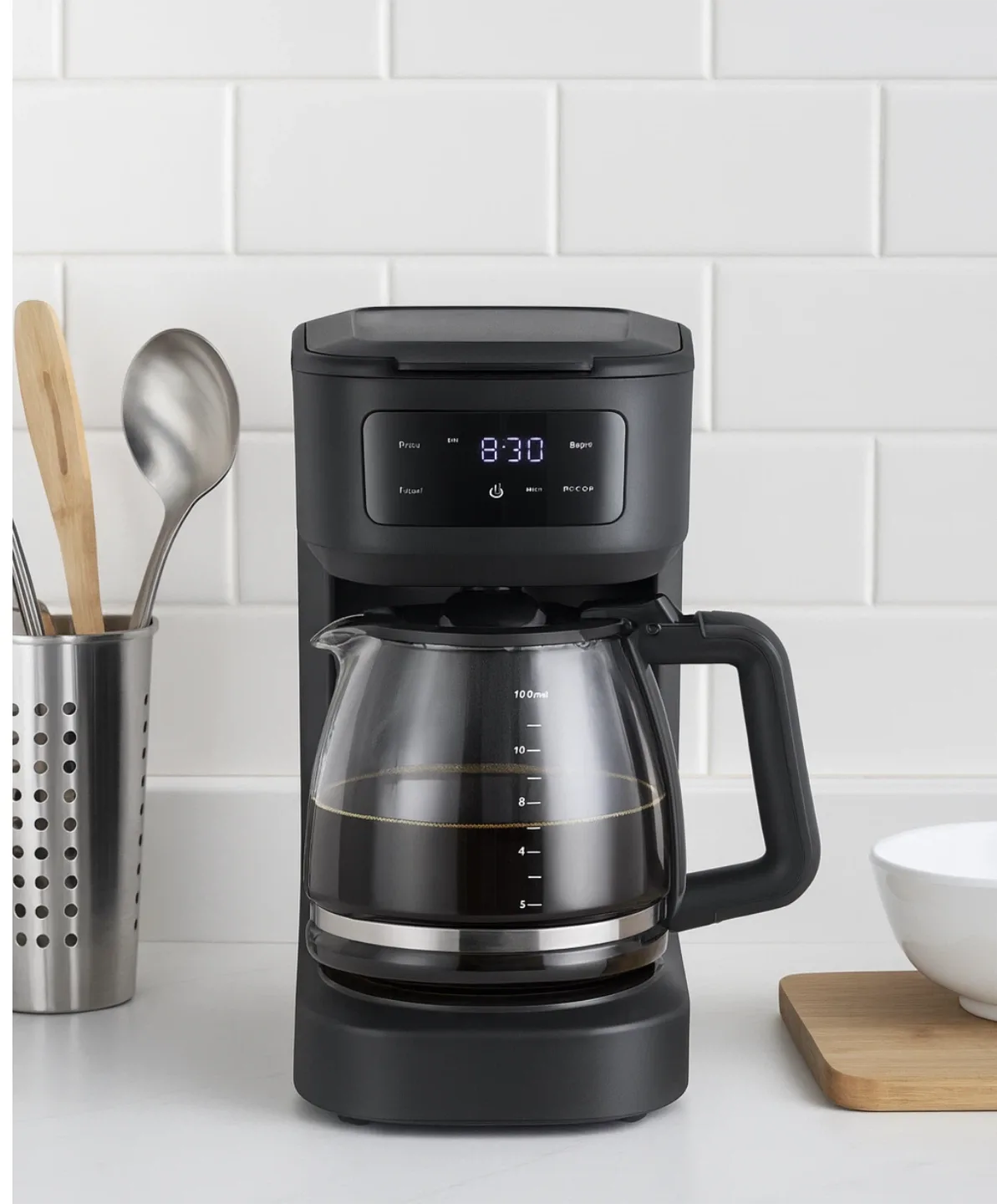 Mainstays Programmable Coffee Maker + Main Stays Glass Medium, image indicator(2)