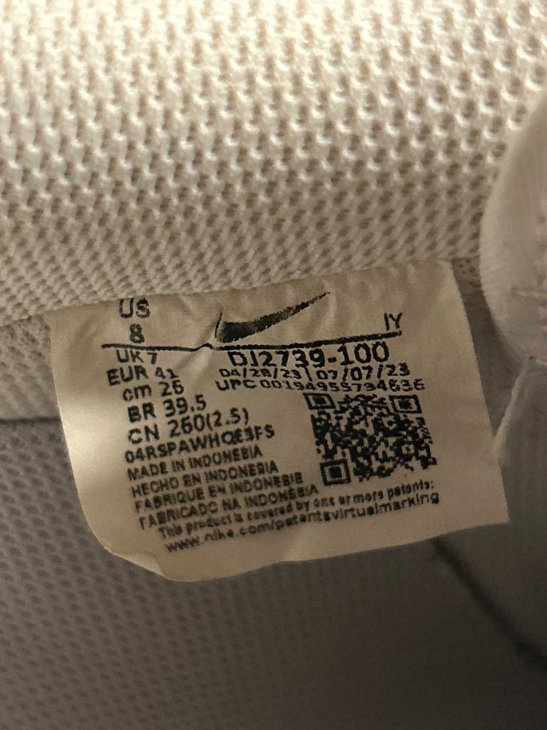 Nike Air Force 1 '07 White US 8 - photo 4