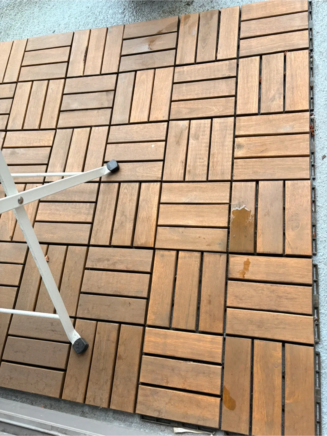 IKEA Wooden Deck Tiles x 8