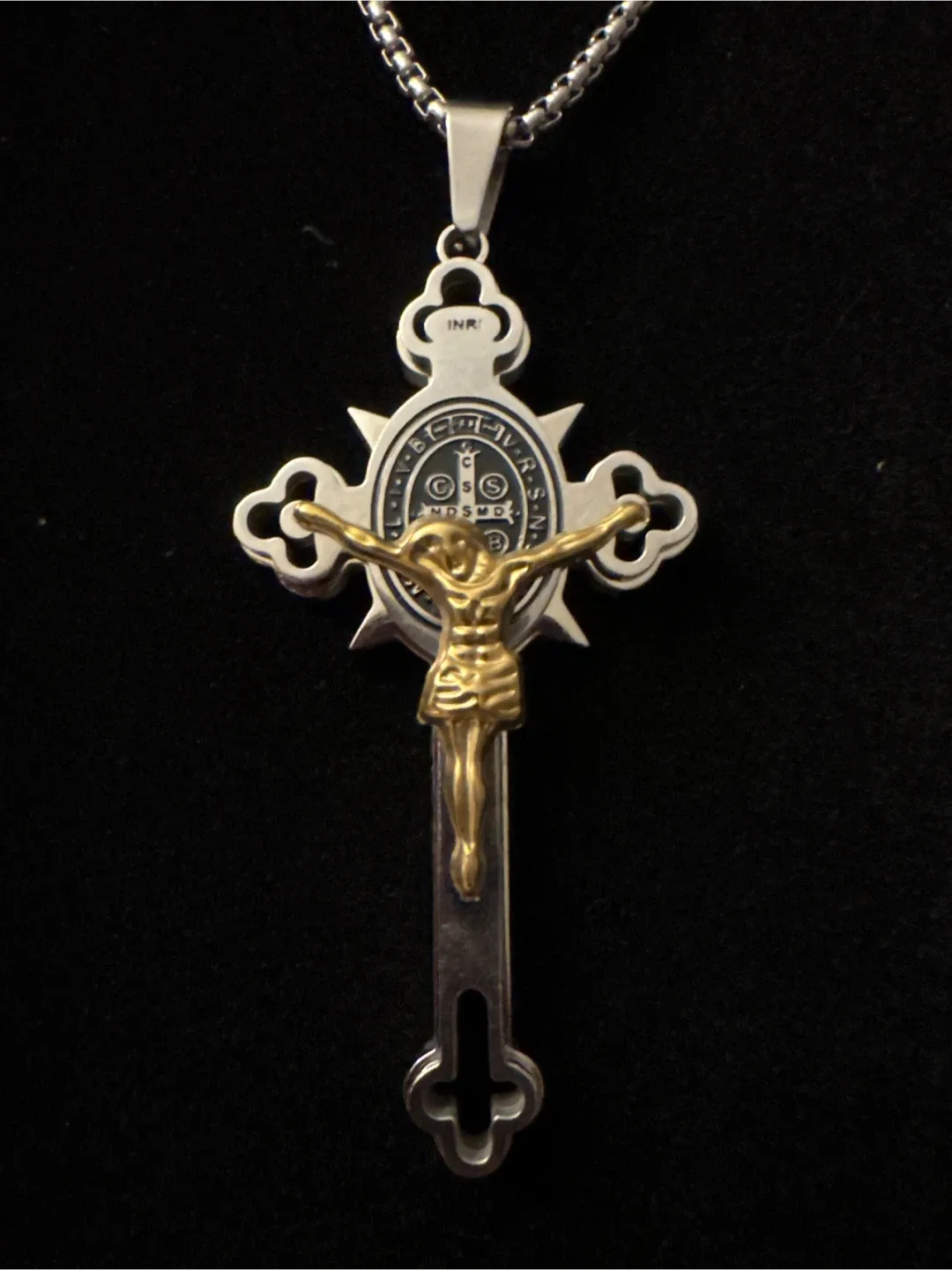 New San Benito Crucifix Necklace