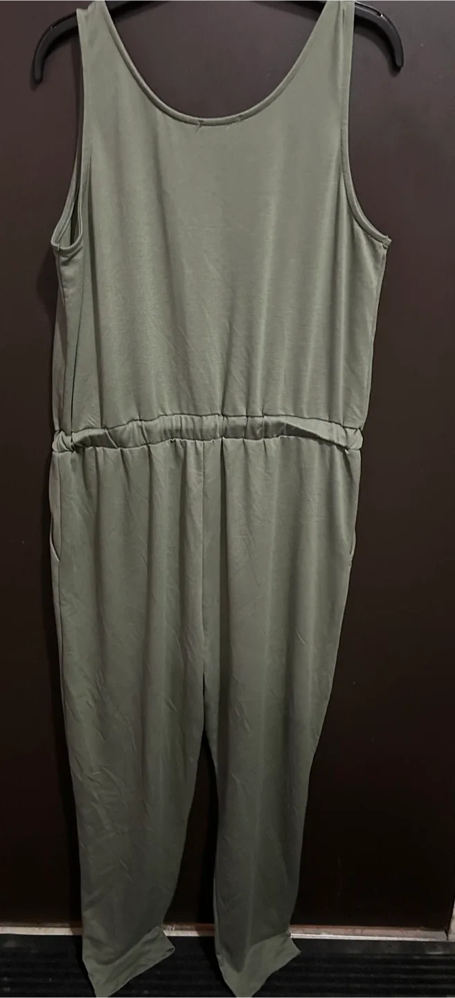 Maurices Olive Green Jumpsuit - Size L/G