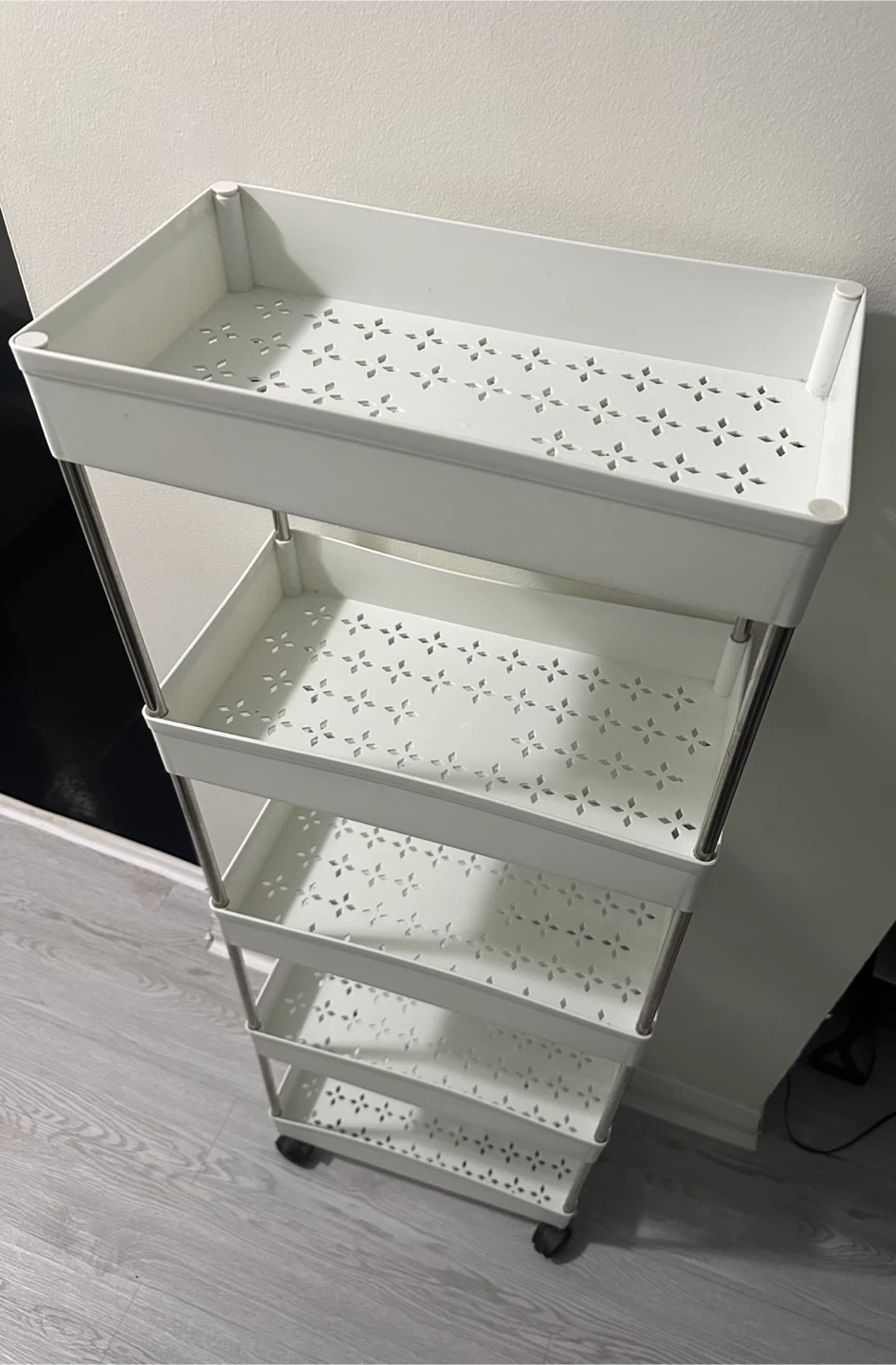 White 5-Tier Rolling Cart - photo 4