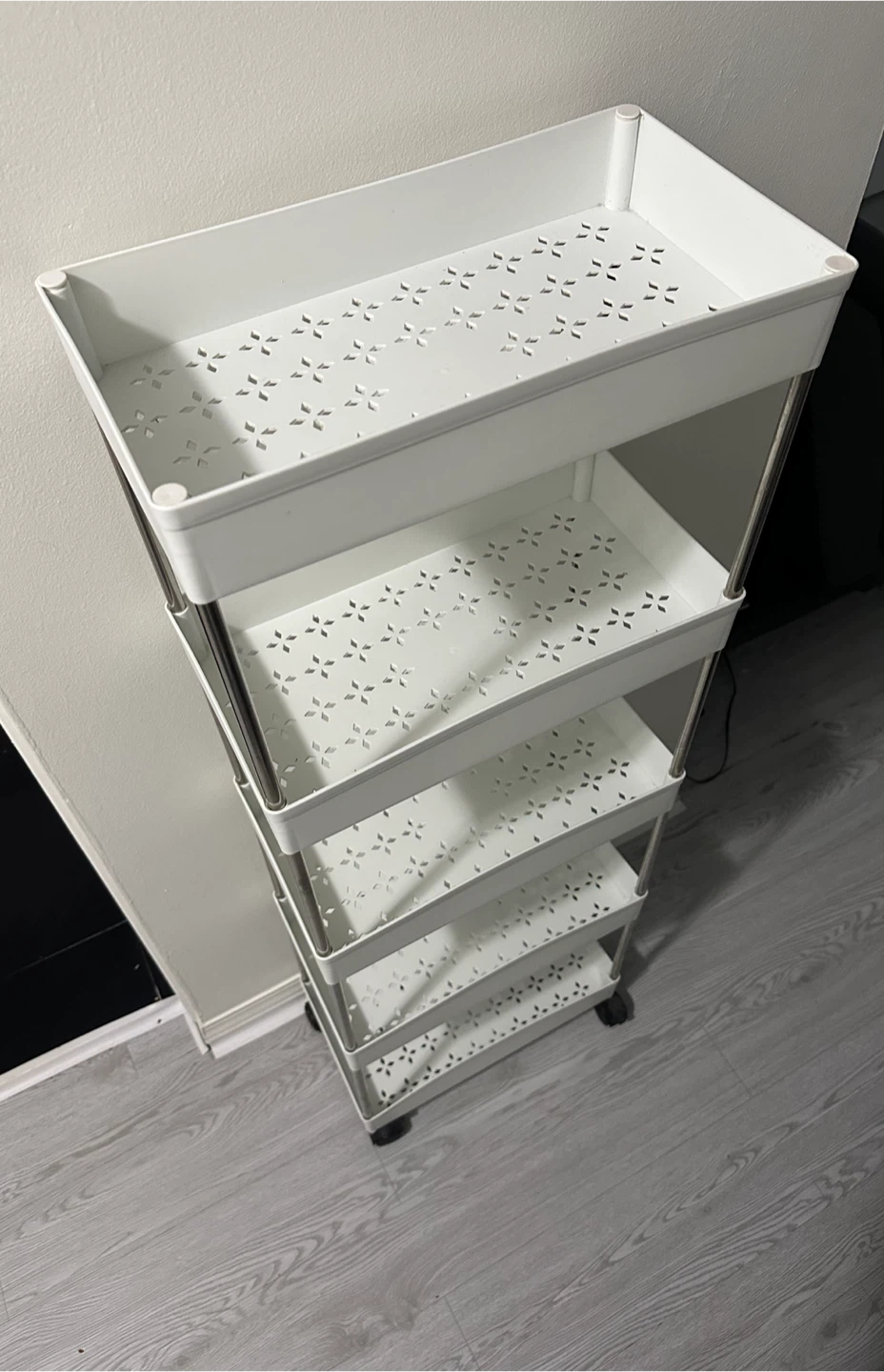 White 5-Tier Rolling Cart - photo 2