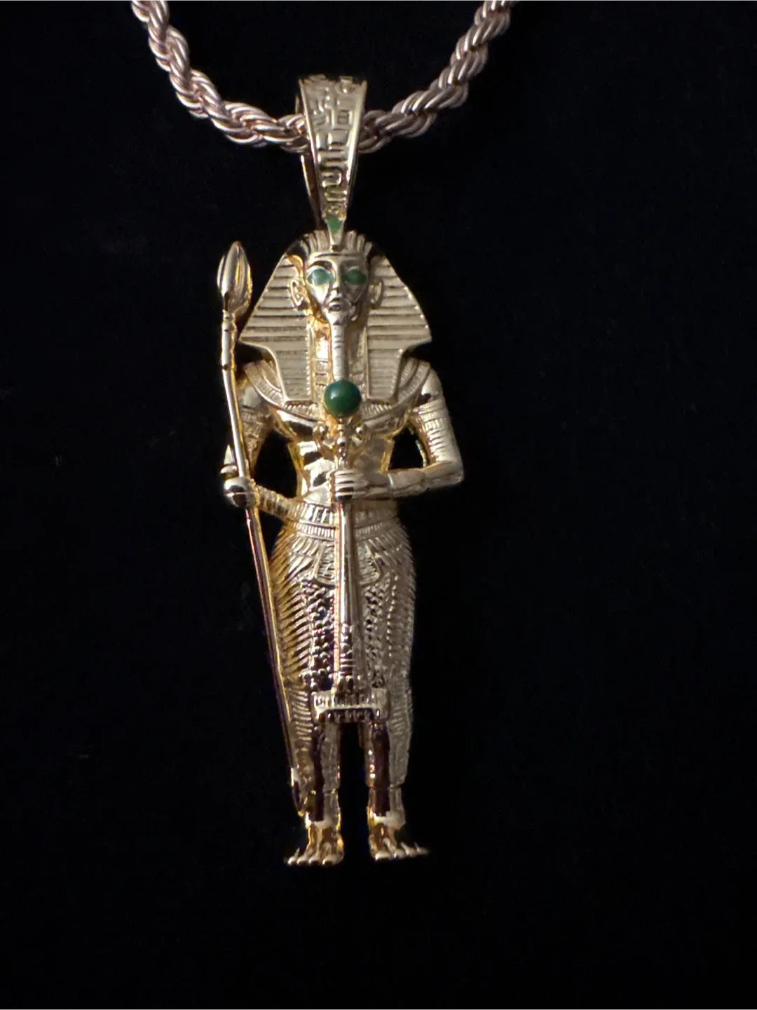 Gold King Tut Pendant Necklace