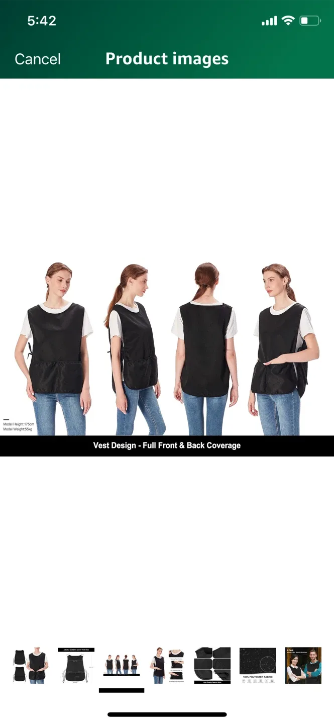 NEW-Jubatus Cobbler Apron Vest - Black image indicator(4)