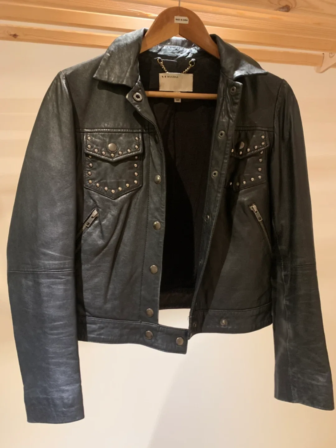 MUUBAA leather moto jacket