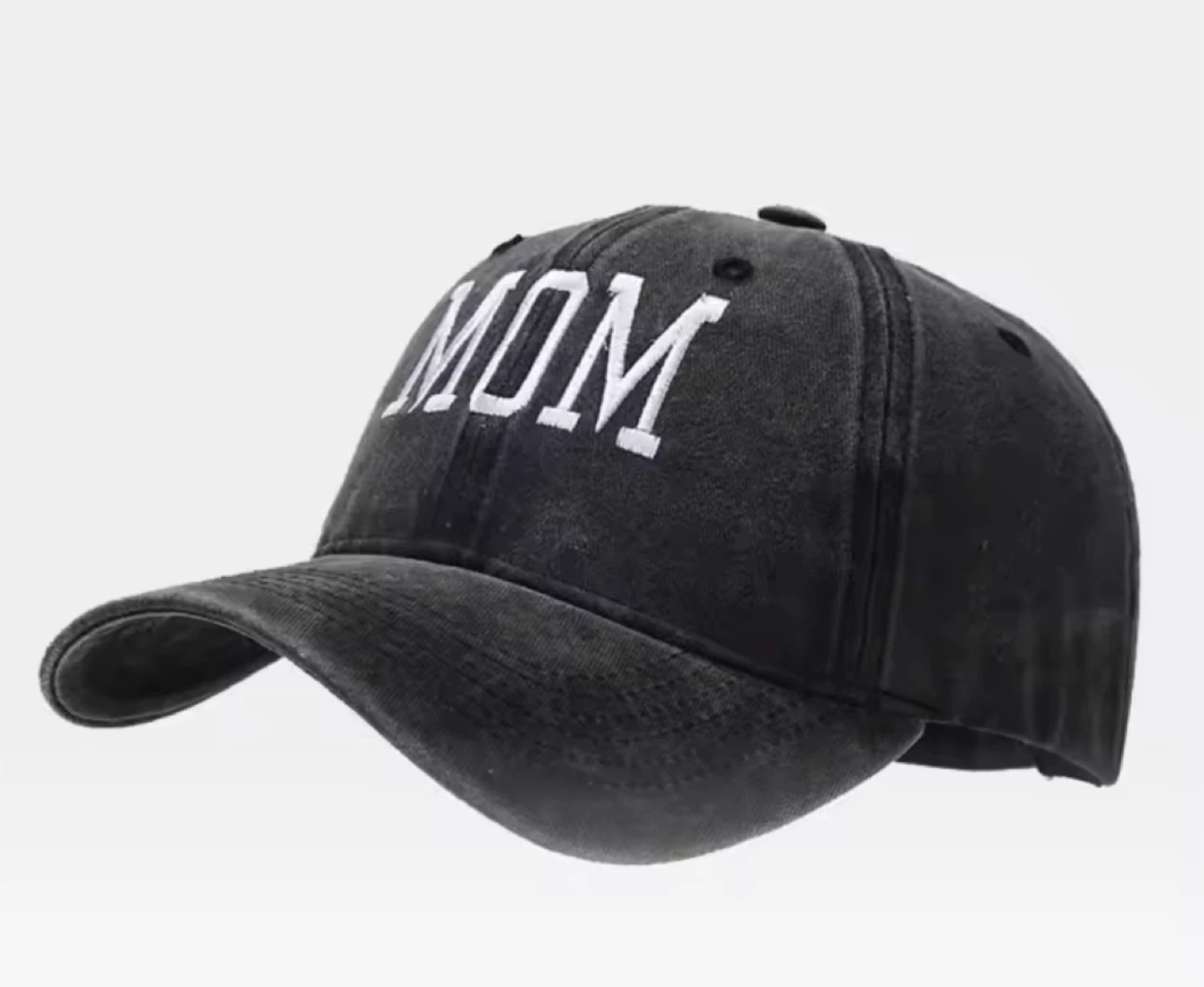 MOM Baseball Cap - Wine Red washed cotton - photo 5