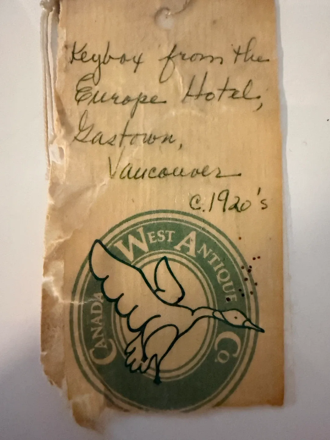 Vintage Keyboy from Europe Hotel, Gastown image indicator(2)