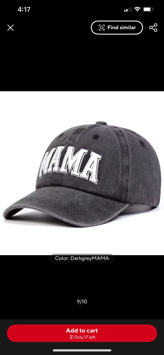 Dark Grey 'Mama' Baseball Cap - photo 2