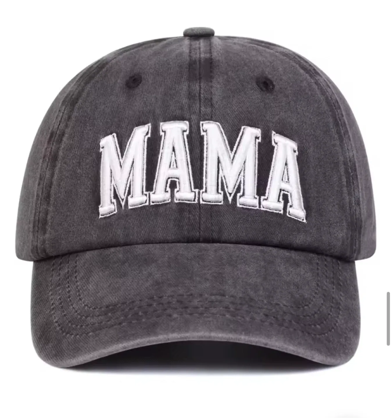 Dark Grey 'Mama' Baseball Cap