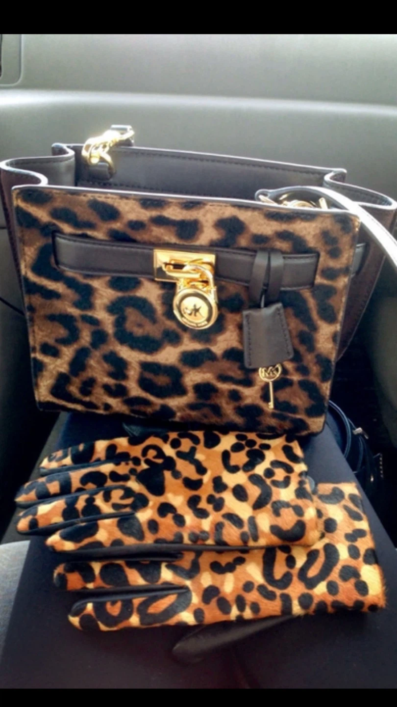 MICHAEL KORS HAMILTON TRAVELER HAIRCALF LEOPARD Cross body bag
