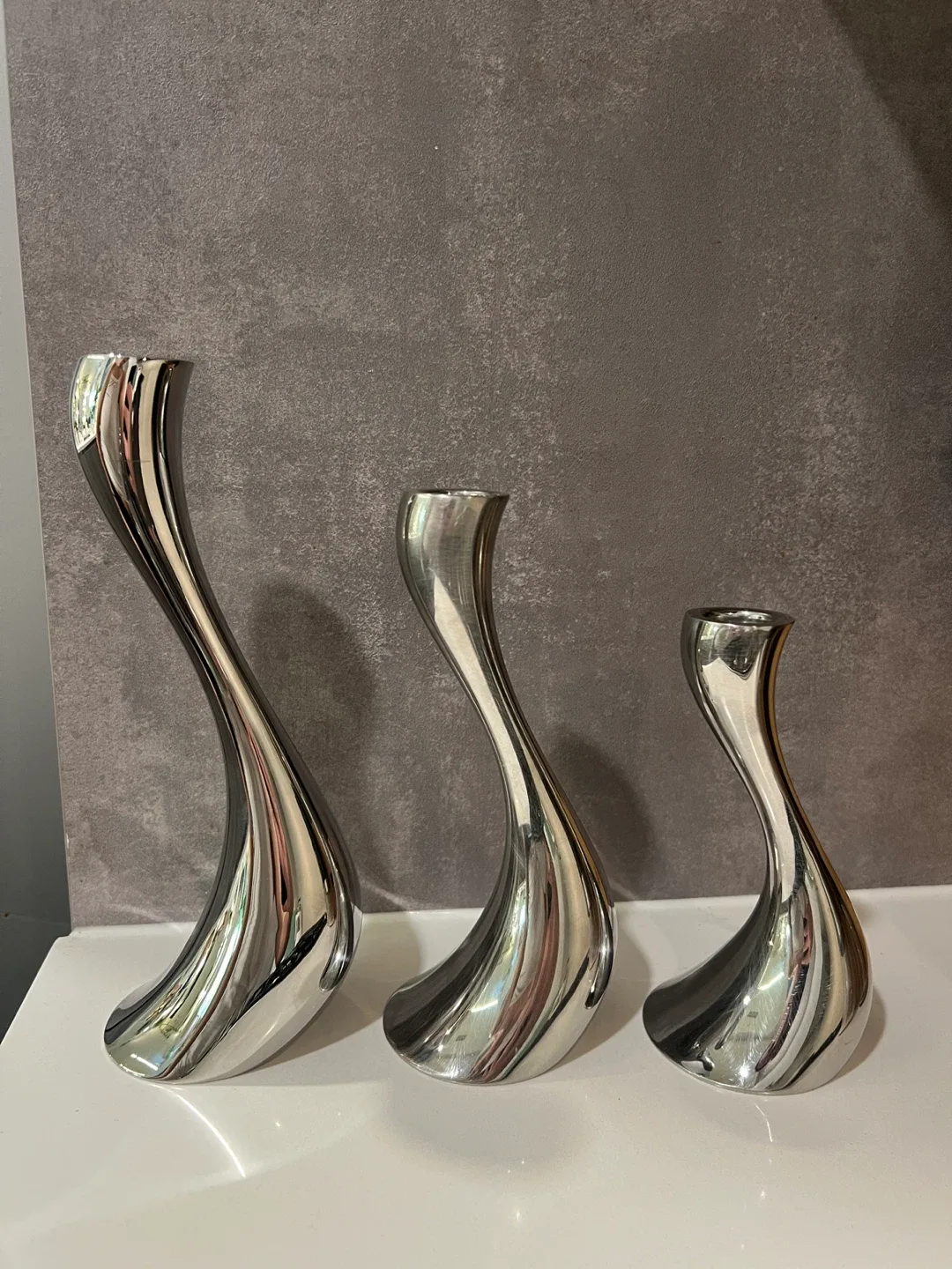 Georg Jensen Cobra Candle Holders (Set of 3)