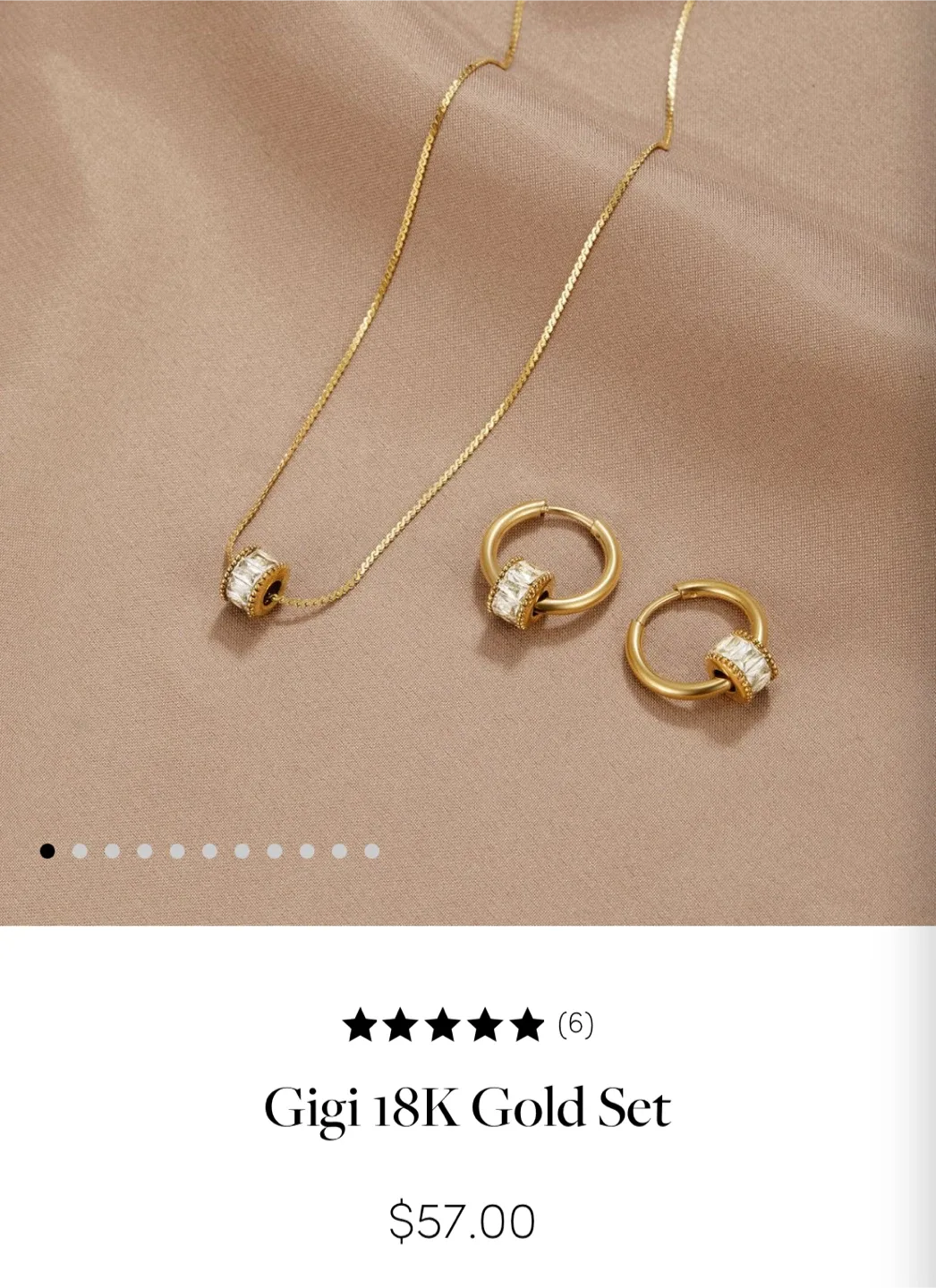 Beautiful Earth Gigi 18K Gold Set - New