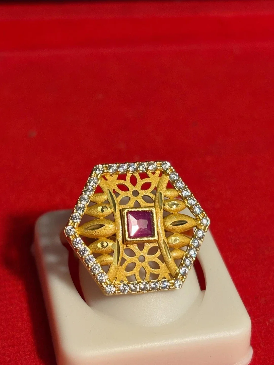 Gold Ring with Ruby