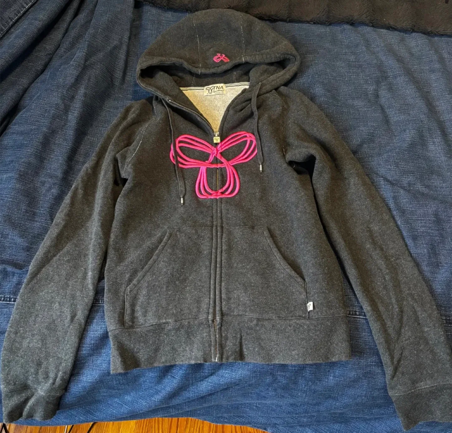 Vintage TNA Sportswear Grey Hoodie - Size S