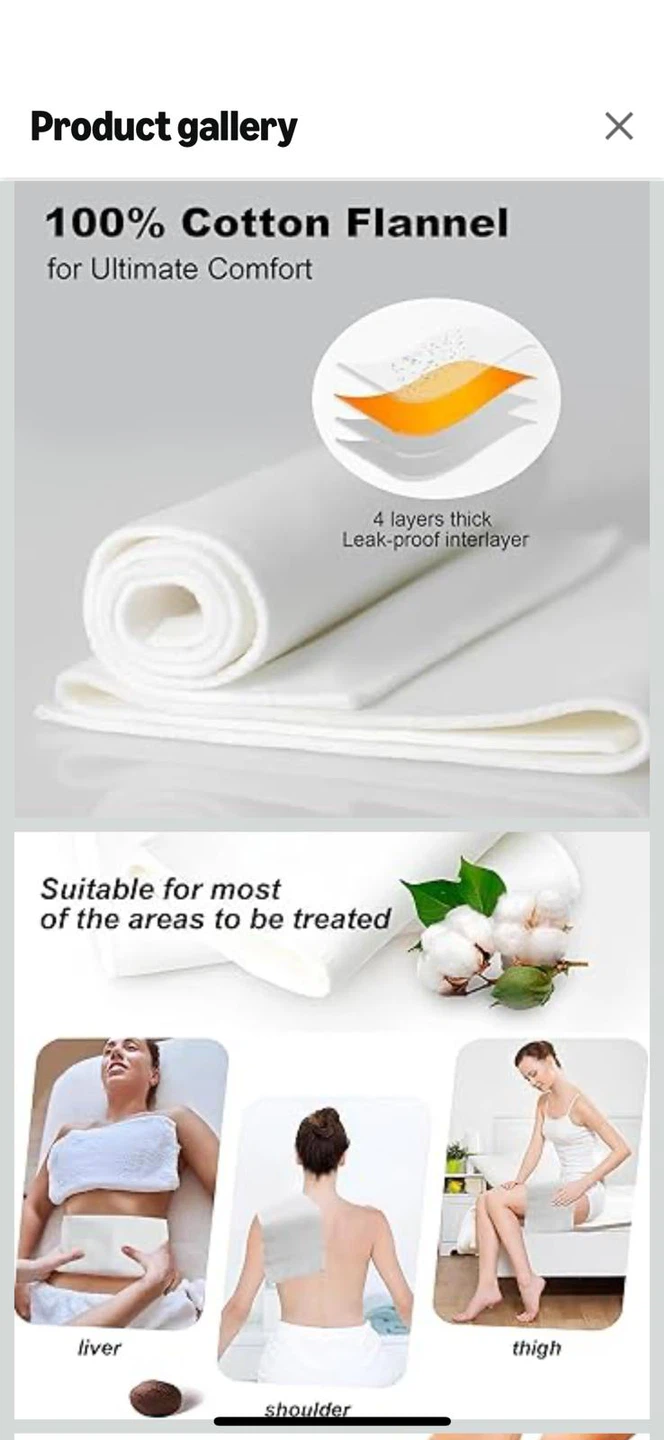 New -Castor Oil Pack - Cotton Flannel, New - photo 5