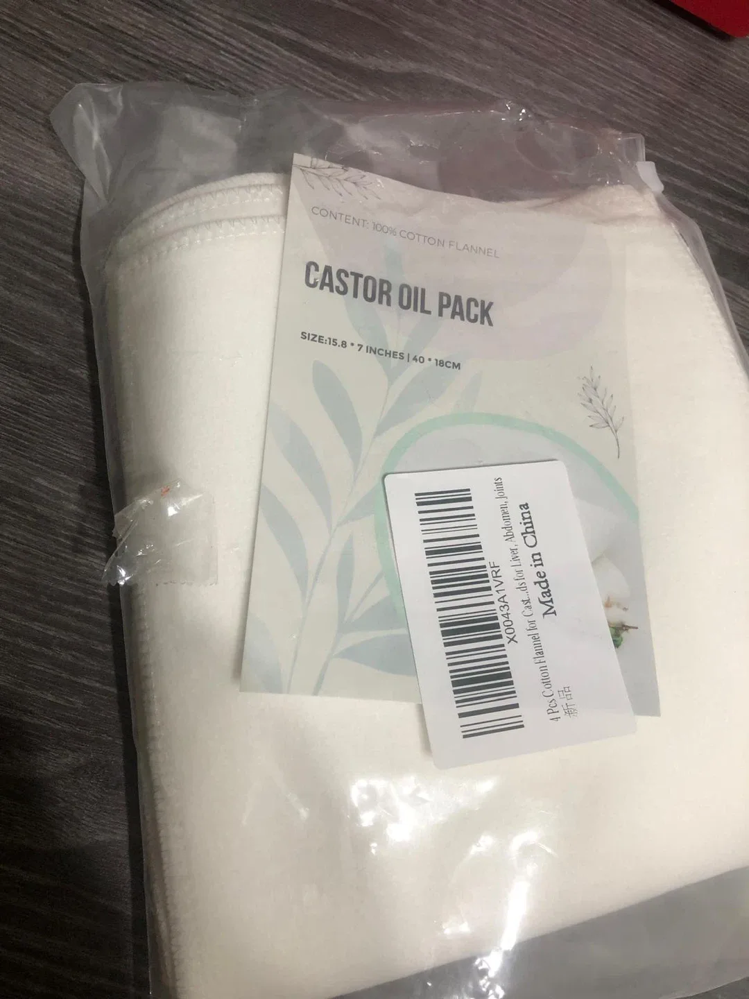 Castor Oil Pack - Cotton Flannel, New image indicator(6)