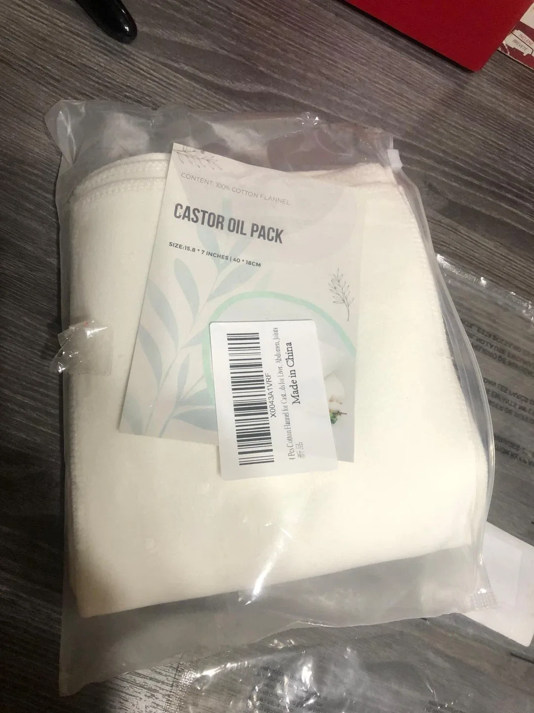 Castor Oil Pack - Cotton Flannel, New